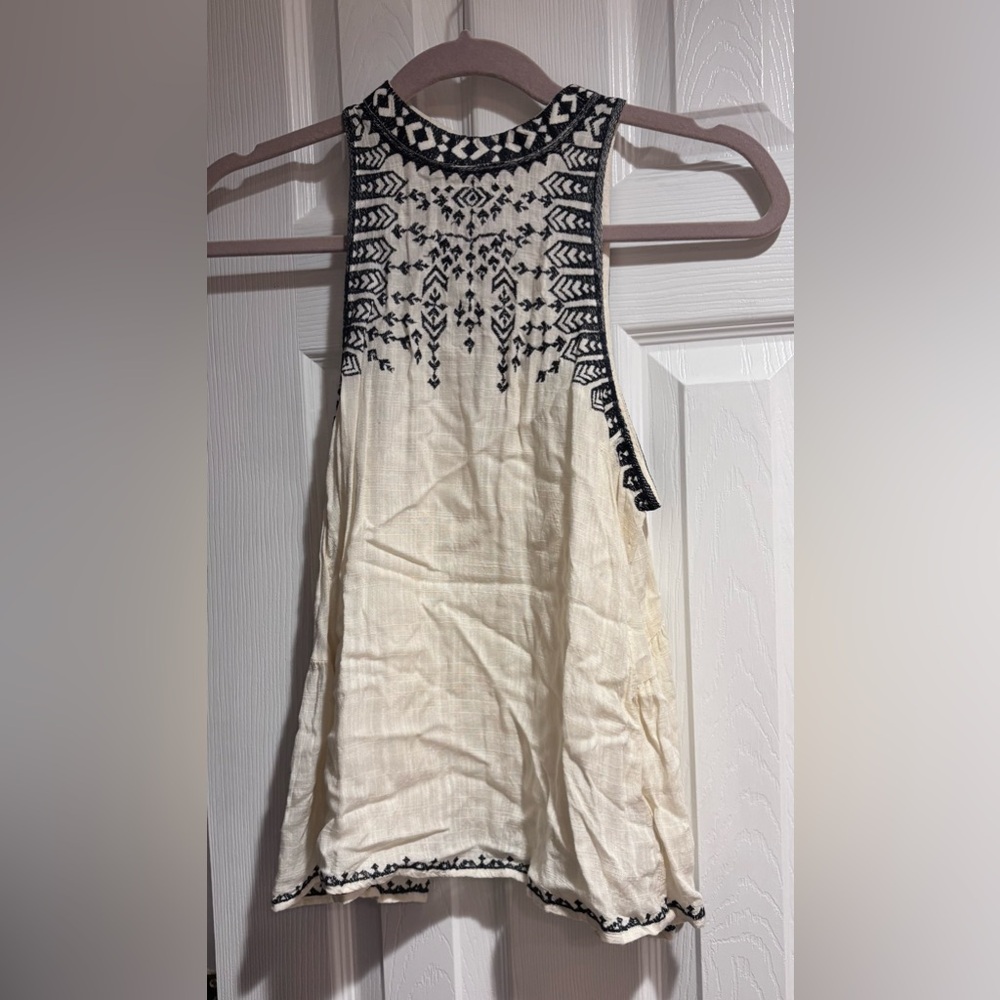Ecote Embroidered Sleeveless Peasant Top Boho Urban Outfitters XS